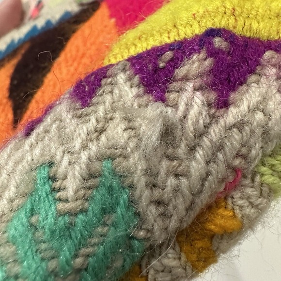 Aztec Hobo Bag Colorful Embroidered Patchwork Tapestry Tribal Festival Crossbody - Picture 9 of 10